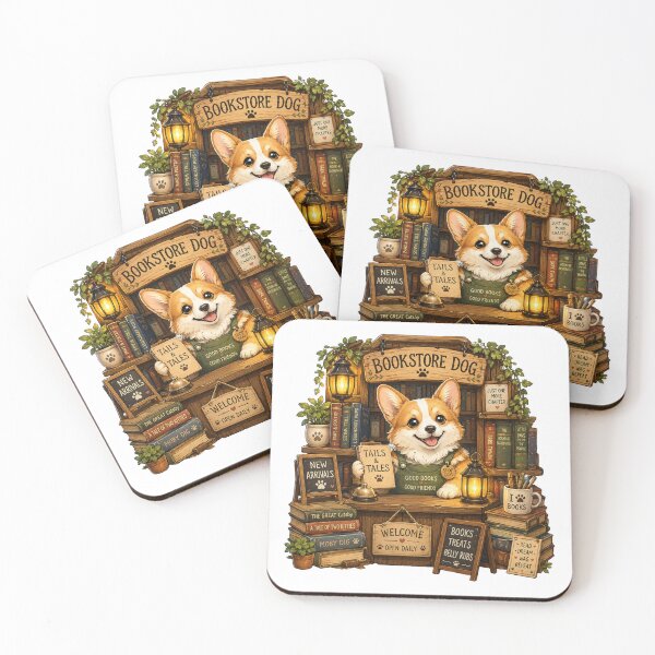 Item preview, Bookstore Dog – Cute Corgi Bookshop Owner Cozy Library & Reading Lover Illustration designed and sold by MrDev.