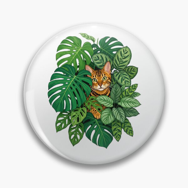 Item preview, Bengal Cat Indoor Jungle Monstera Houseplants Plant designed and sold by PictoVibe.