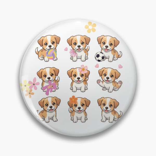 Item preview, Cute Golden Puppy Dog Sticker Sheet Pack designed and sold by Creativ_Design.