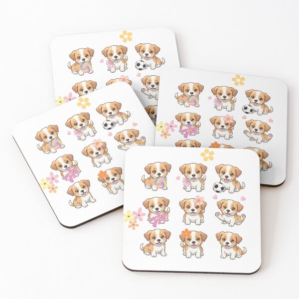 Item preview, Cute Golden Puppy Dog Sticker Sheet Pack designed and sold by Creativ_Design.