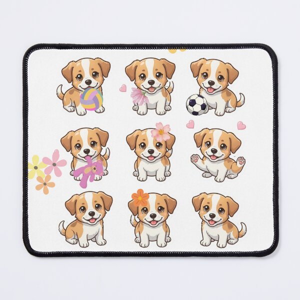 Item preview, Cute Golden Puppy Dog Sticker Sheet Pack designed and sold by Creativ_Design.