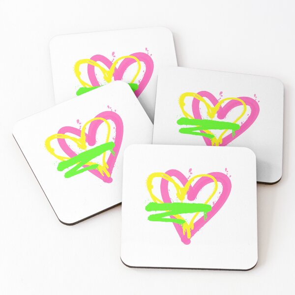 Item preview, Neon Graffiti Hearts Abstract Streetwear Art designed and sold by rich-moda.