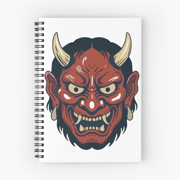 Item preview, Japanese Oni Demon Mask Tattoo Illustration designed and sold by Senana-Banana.