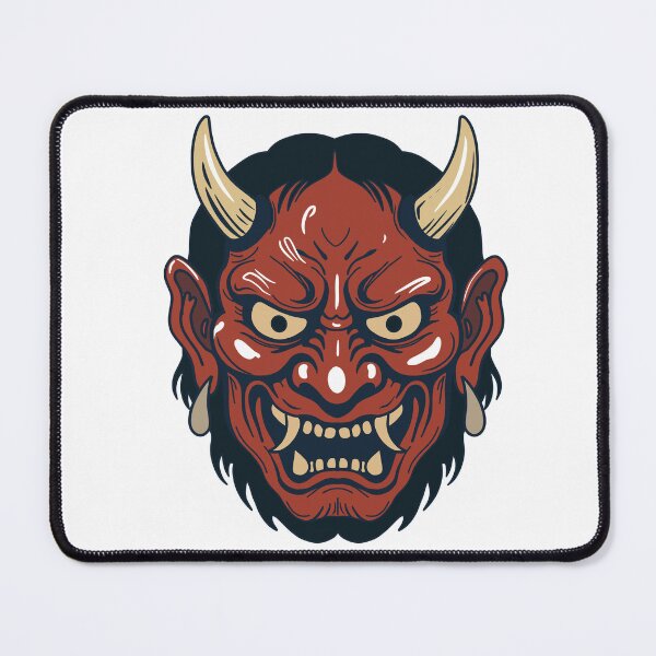 Item preview, Japanese Oni Demon Mask Tattoo Illustration designed and sold by Senana-Banana.