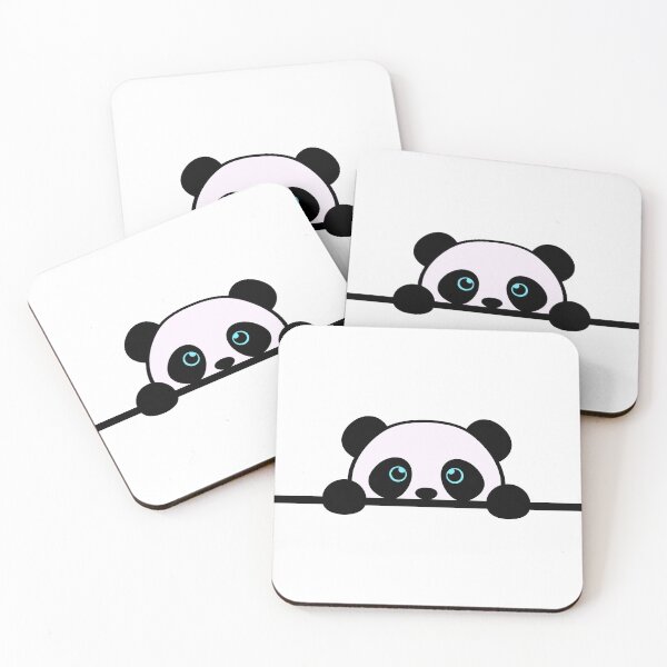 Item preview, Cute Peekaboo Panda Blue Eyes Minimalist Art designed and sold by rich-moda.