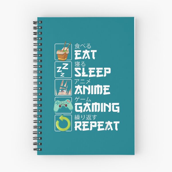 Item preview, Eat Sleep Anime Gaming Repeat Kawaii Otaku Anime Manga designed and sold by KanteMcHexan.