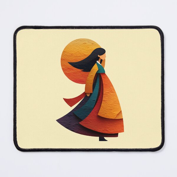 Item preview, Elegant Hanbok Woman with Radiant Sun designed and sold by colorful-white.