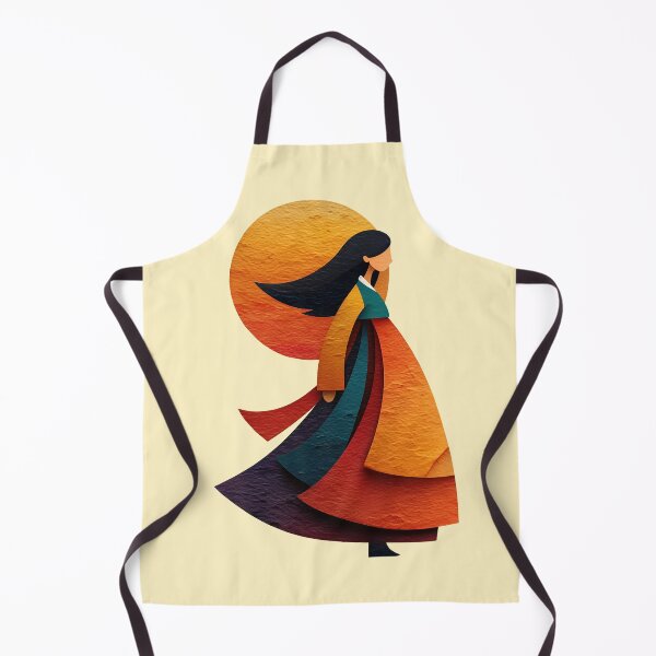 Item preview, Elegant Hanbok Woman with Radiant Sun designed and sold by colorful-white.