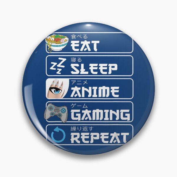 Item preview, Eat Sleep Anime Gaming Repeat Otaku Anime Manga  designed and sold by KanteMcHexan.