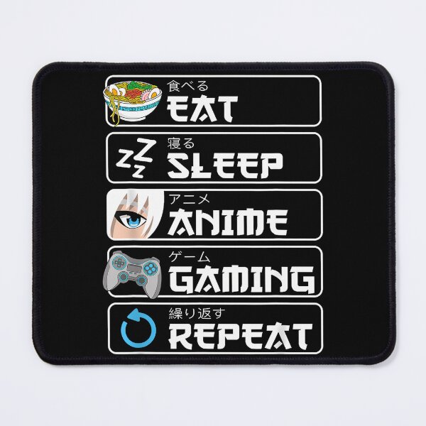 Item preview, Eat Sleep Anime Gaming Repeat Otaku Anime Manga designed and sold by KanteMcHexan.