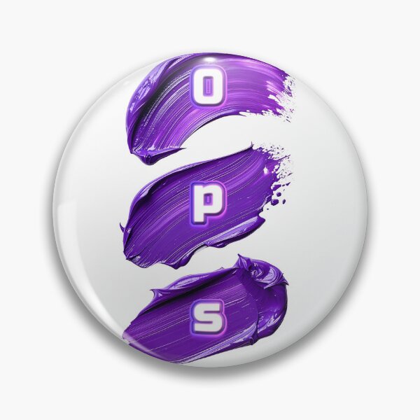 Item preview, OPS Purple Neon Brushstroke Streetwear Graphic designed and sold by rich-moda.