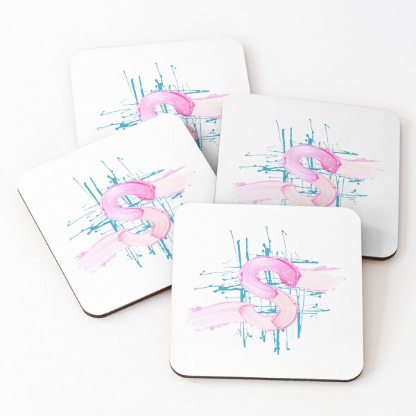 Item preview, Letter S Pink Brushstroke Urban Graffiti Art designed and sold by rich-moda.