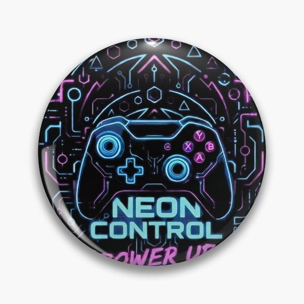 Item preview, Electric Neon Controller - Futuristic Gaming Enthusiast Apparel Print designed and sold by printozaShop.