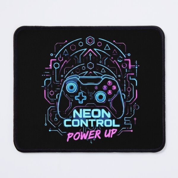 Item preview, Electric Neon Controller - Futuristic Gaming Enthusiast Apparel Print designed and sold by printozaShop.