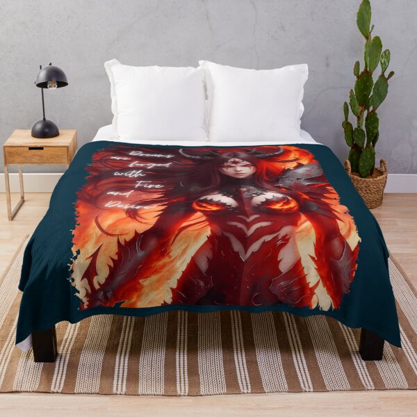 Item preview, Fiery Demon Warrior Anime In Hellfire designed and sold by KanteMcHexan.