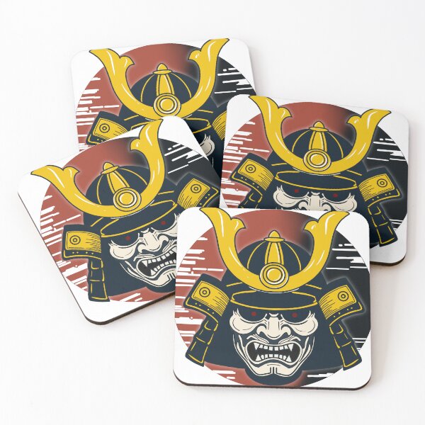 Item preview, Japanese Samurai Helmet and Mask Illustration designed and sold by Senana-Banana.