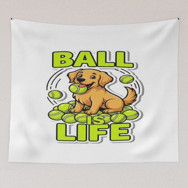 Item preview, Ball Is Life Funny Golden Retriever Tennis Ball Design designed and sold by ClaussShop.