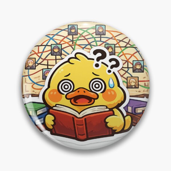 Item preview, Confused Reader Duck Sticker Kawaii Fantasy Book Meme Aesthetic for BookTok Fans designed and sold by CutePrintCorner.