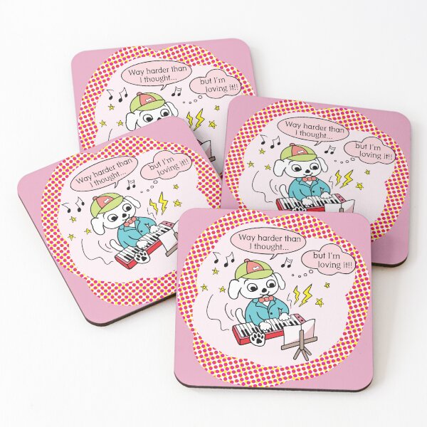 Item preview, Pop Art Cartoon Dog Playing Musical Keyboard designed and sold by cremedecolor.