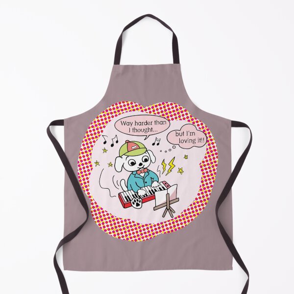 Item preview, Pop Art Cartoon Dog Playing Musical Keyboard designed and sold by cremedecolor.