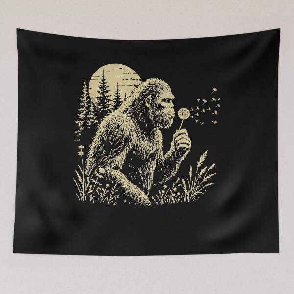 Item preview, Bigfoot Blowing Wishes Funny Bigfoot Blowing Dandelion designed and sold by Hedoraxe.