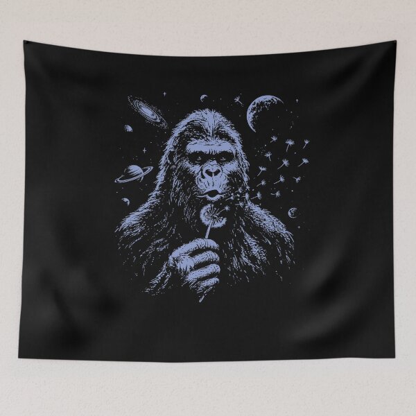 Item preview, Bigfoot Blowing Wishes Funny Bigfoot Blowing Dandelion Vintage designed and sold by Hedoraxe.