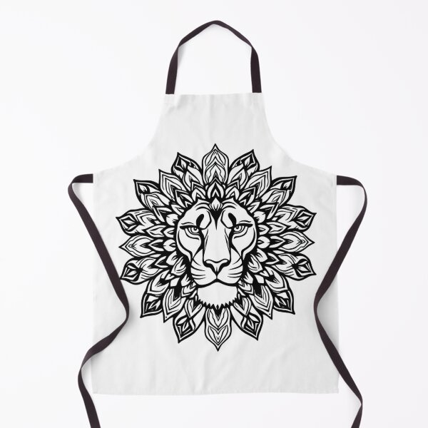 Item preview, Lion Mandala Line Art - Modern Graphic Art T-Shirt designed and sold by QuirkThreadsCo.