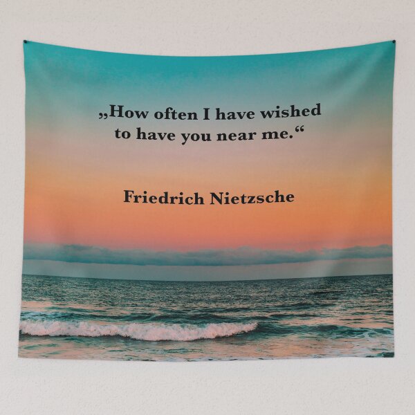 Item preview, Nietzsche quote Wished Near Me Sea Full Moon designed and sold by Mauswohn.
