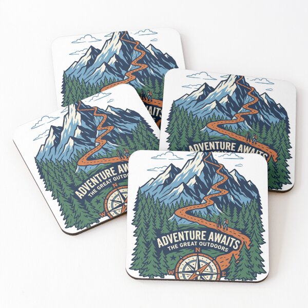 Item preview, Adventure Awaits Mountain Path Compass designed and sold by misbahsiro.