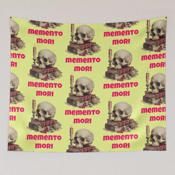 Item preview, Memento Mori skull on old books candle designed and sold by Mauswohn.