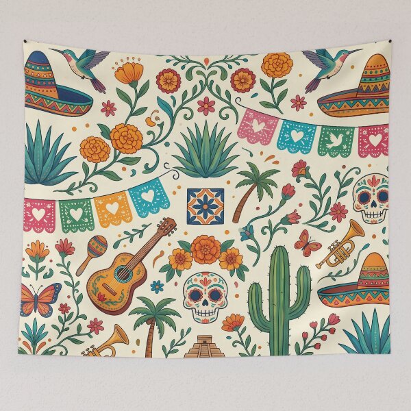 Item preview, Hat Mexico Pyramid Butterfly Taco Guitar Hero God  designed and sold by ART ATTACK ZONE.