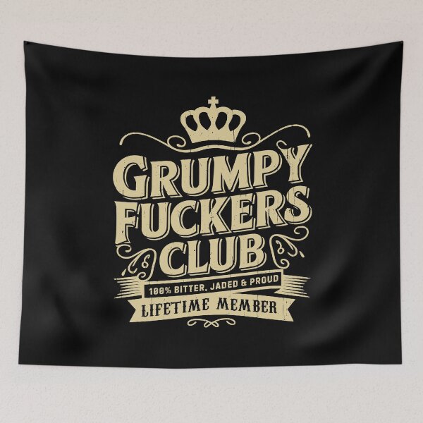 Aperçu de l'œuvre Membre à vie du Grumpy Fuckers Club Vintage créée et vendue par suhairee-studio.