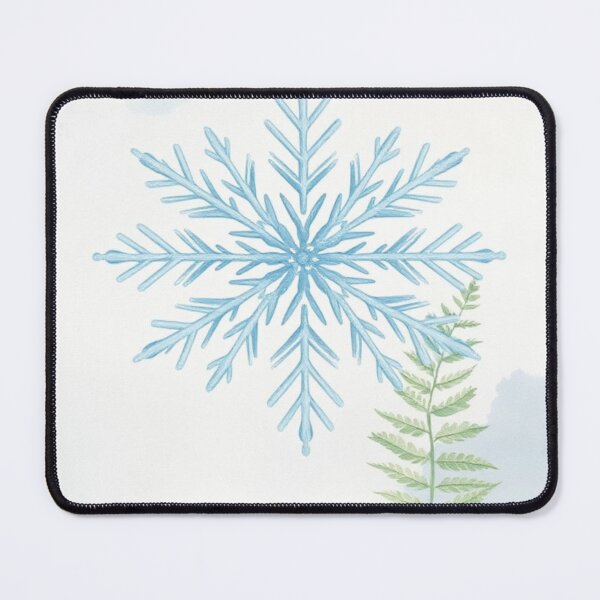 Item preview, Watercolor Snowflake and Fern Leaf Art designed and sold by Vida e Arte.