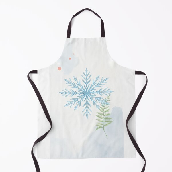 Item preview, Watercolor Snowflake and Fern Leaf Art designed and sold by Vida e Arte.