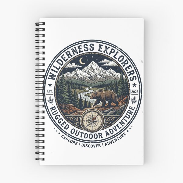 Item preview, Wilderness Explorers Rugged Bear Badge designed and sold by misbahsiro.