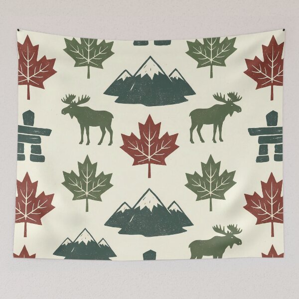 Item preview, Canada Maple Moose Hockey Multicultural Wilderness Diversity designed and sold by ART ATTACK ZONE.