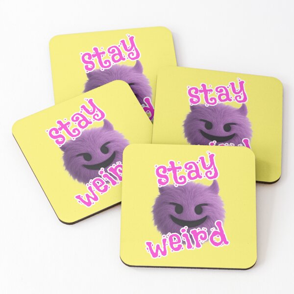 Item preview, Stay Weird Purple Fluffy Monster Saying Pink designed and sold by Mauswohn.