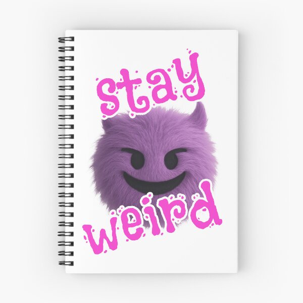 Item preview, Stay Weird Purple Fluffy Monster Saying Pink designed and sold by Mauswohn.
