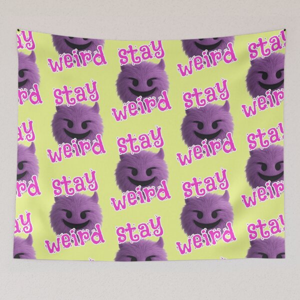 Item preview, Stay Weird Purple Fluffy Monster Saying Pink designed and sold by Mauswohn.