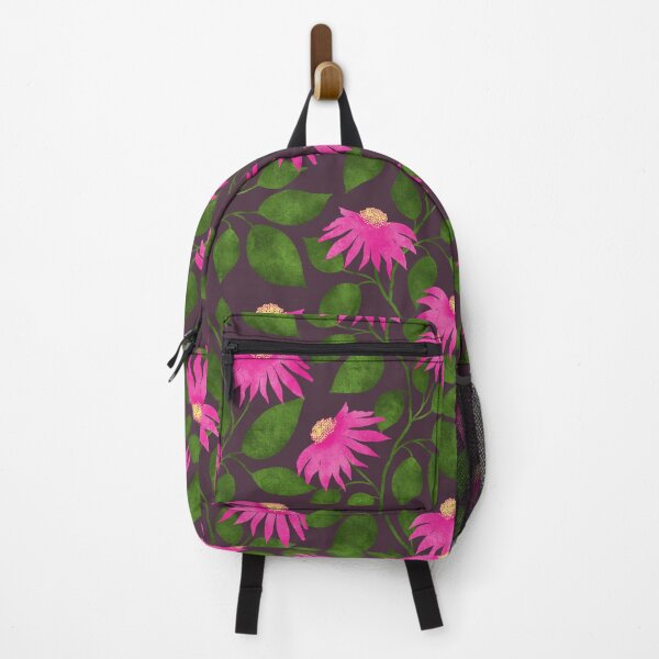 Item preview, Pink Floral Seamless Pattern on Dark Background – Hand Drawn Botanical designed and sold by SweetLilith.