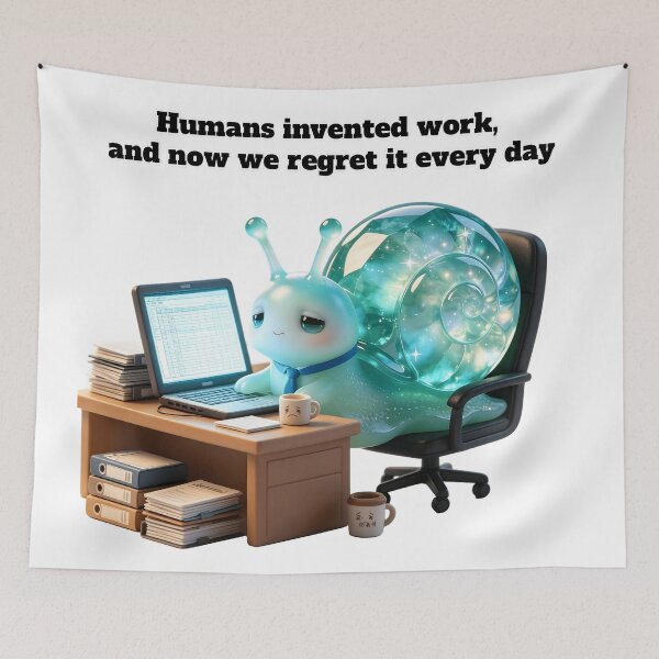 Item preview, Emerald Snail - Workplace Regret: The Invented Struggle designed and sold by ABYSSLAB.