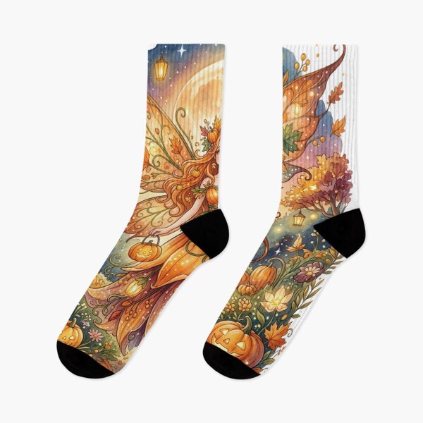 Item preview, Harvest Moon Fairy Queen – Enchanted Autumn Pumpkin Garden Watercolor Fantasy designed and sold by Dream Bloom Gallery.