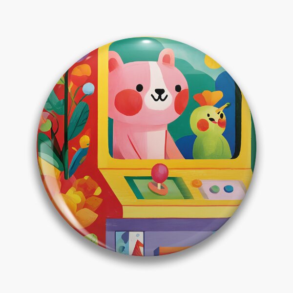 Item preview, Cute Retro Arcade Game Cabinet with Flowers Sticker designed and sold by AMIDATORA.