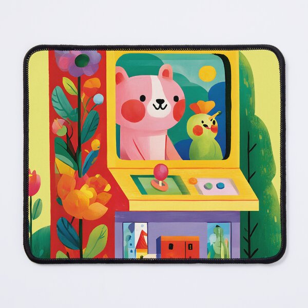 Item preview, Cute Retro Arcade Game Cabinet with Flowers Sticker designed and sold by AMIDATORA.
