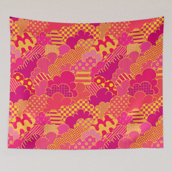 Item preview, Cartoon Cumulus - Sunset Patchwork designed and sold by atalablues.