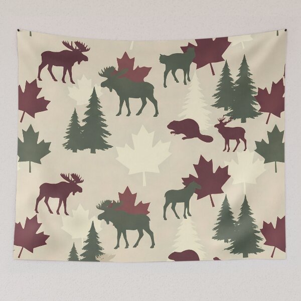 Item preview, Nature Canada Maple Moose Hockey Multicultural Wilderness Diversity designed and sold by ART ATTACK ZONE.