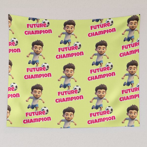 Item preview, Future Champion boy at football training quote designed and sold by Mauswohn.
