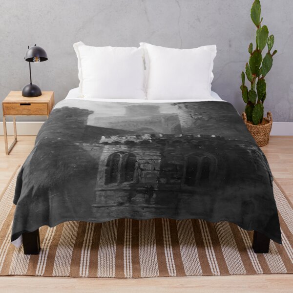Item preview, Dark Gothic Castle in the Mist - Medieval Fortress Fantasy Art designed and sold by cr6zym1nd.