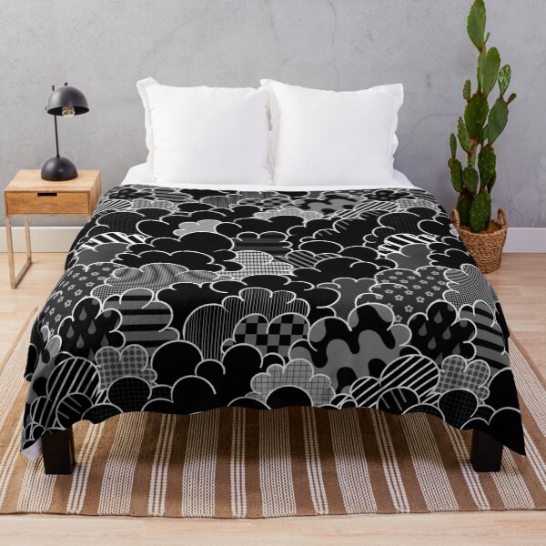 Item preview, Cartoon Cumulus - Dark Noir Patchwork designed and sold by atalablues.