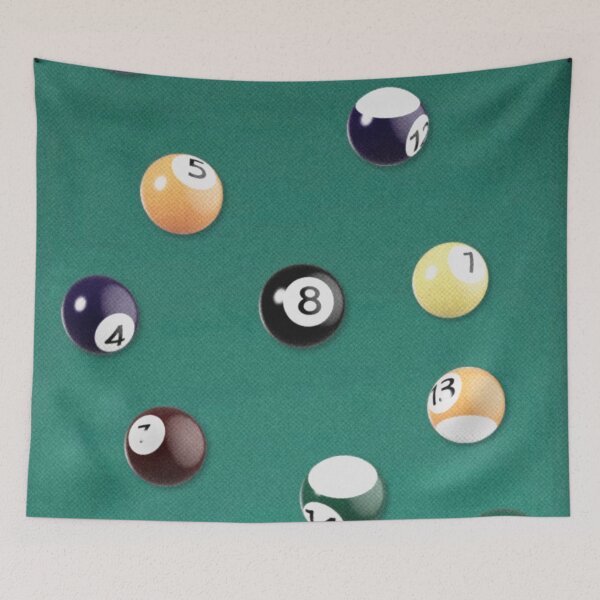 Item preview, billiard table with pool balls designed and sold by meuliasshop.